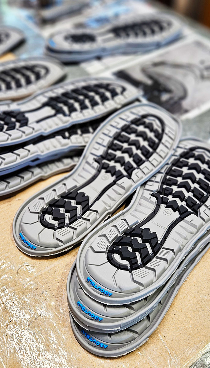 Stampa suole scarpe da trekking